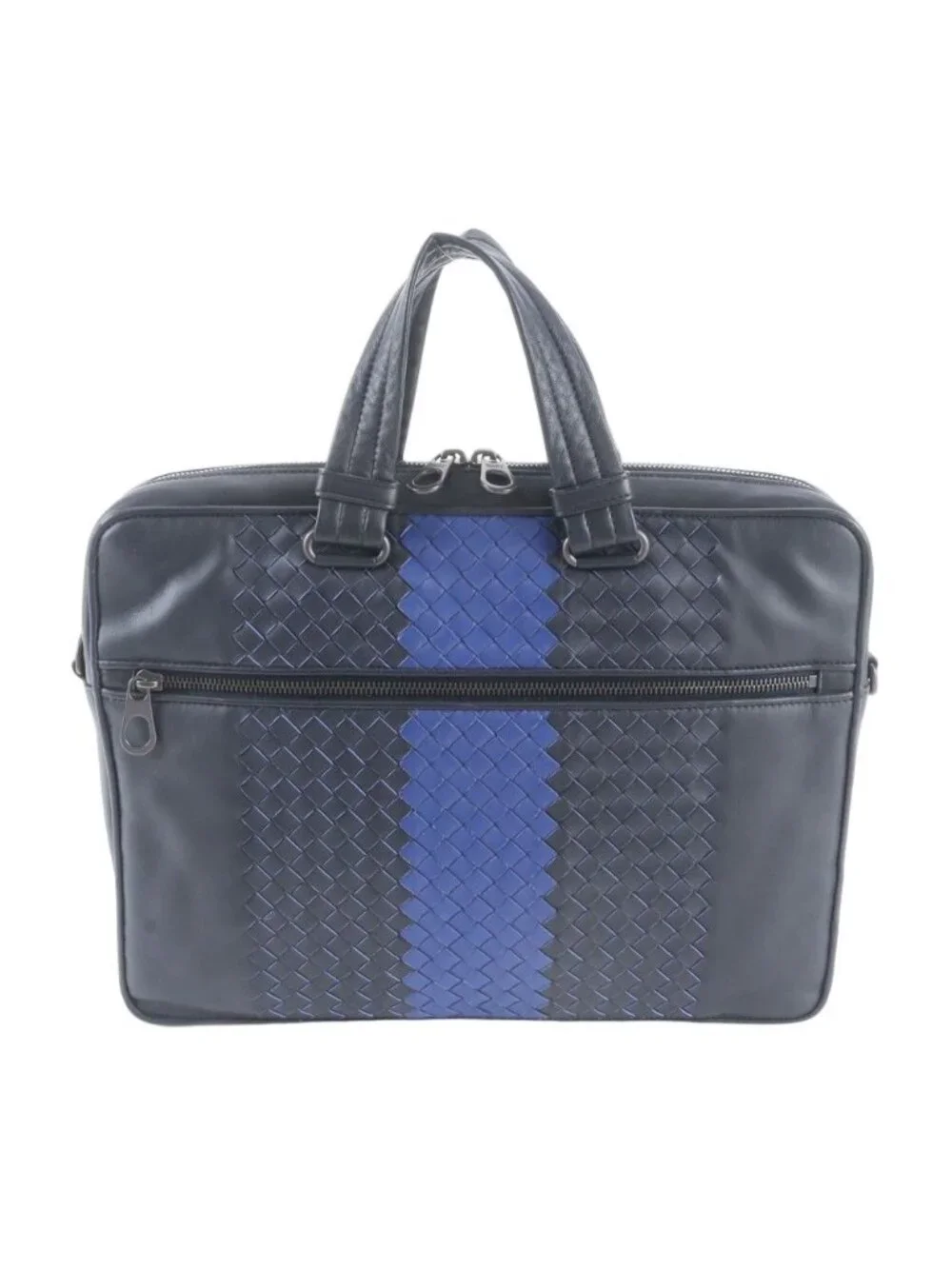Bottega Veneta Intrecciato Leather Business Briefcase Black